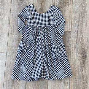 Remie Girl Black/White Check Pocket Dress-size 6